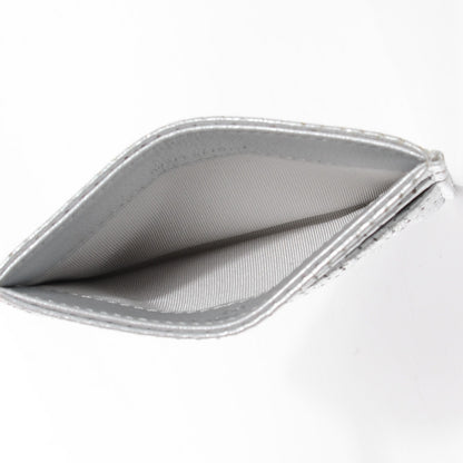 Chanel Perforated Lambskin Quilted Card Holder Light Silver 9 of 9