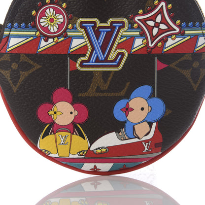 Louis Vuitton Monogram 2020 Christmas Animation Bumper Cars Round Coin Purse Coquelicot 7 of 8