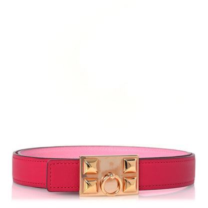 Hermes Epsom Swift 24mm Collier De Chien CDC Belt 85 34 Rose Confetti Rose Mexico 1 of 8