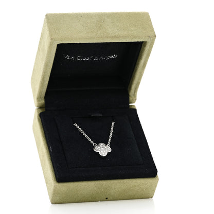 Van Cleef & Arpels 18K White Gold Diamond Pure Alhambra Pendant Necklace 6 of 6