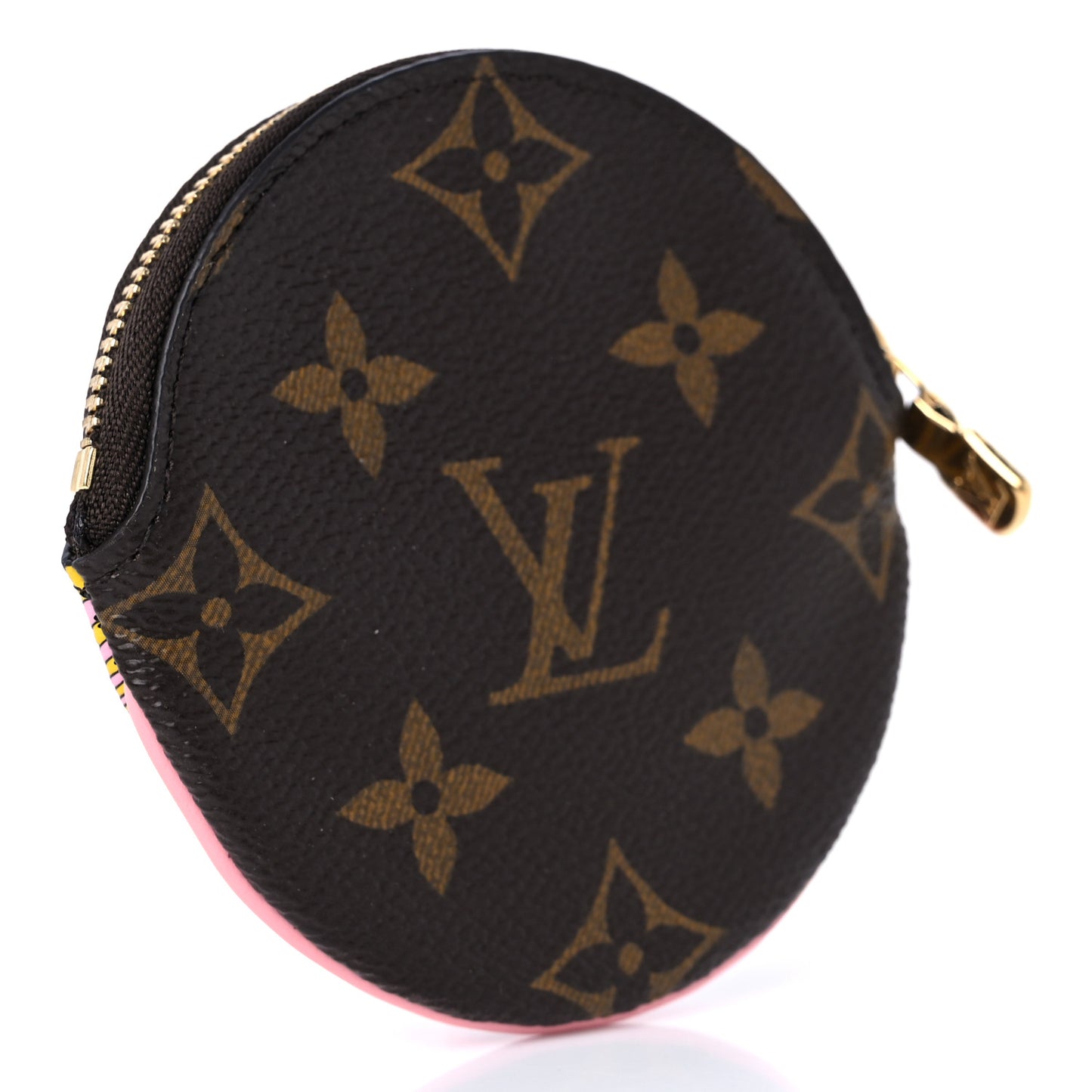 Monogram 2020 Christmas Animation Swing Ride Round Coin Purse Pink Poppy