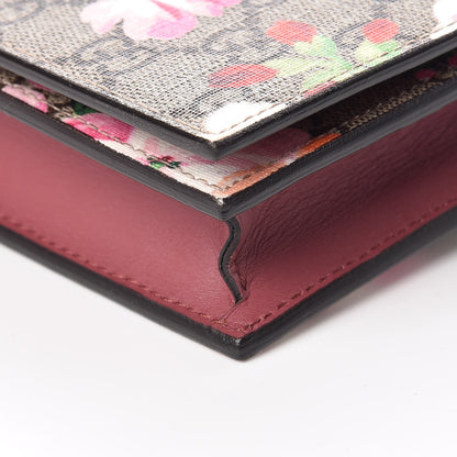 Gucci GG Supreme Monogram Blooms Chain Wallet Beige Multicolor Dry Rose 9 of 10
