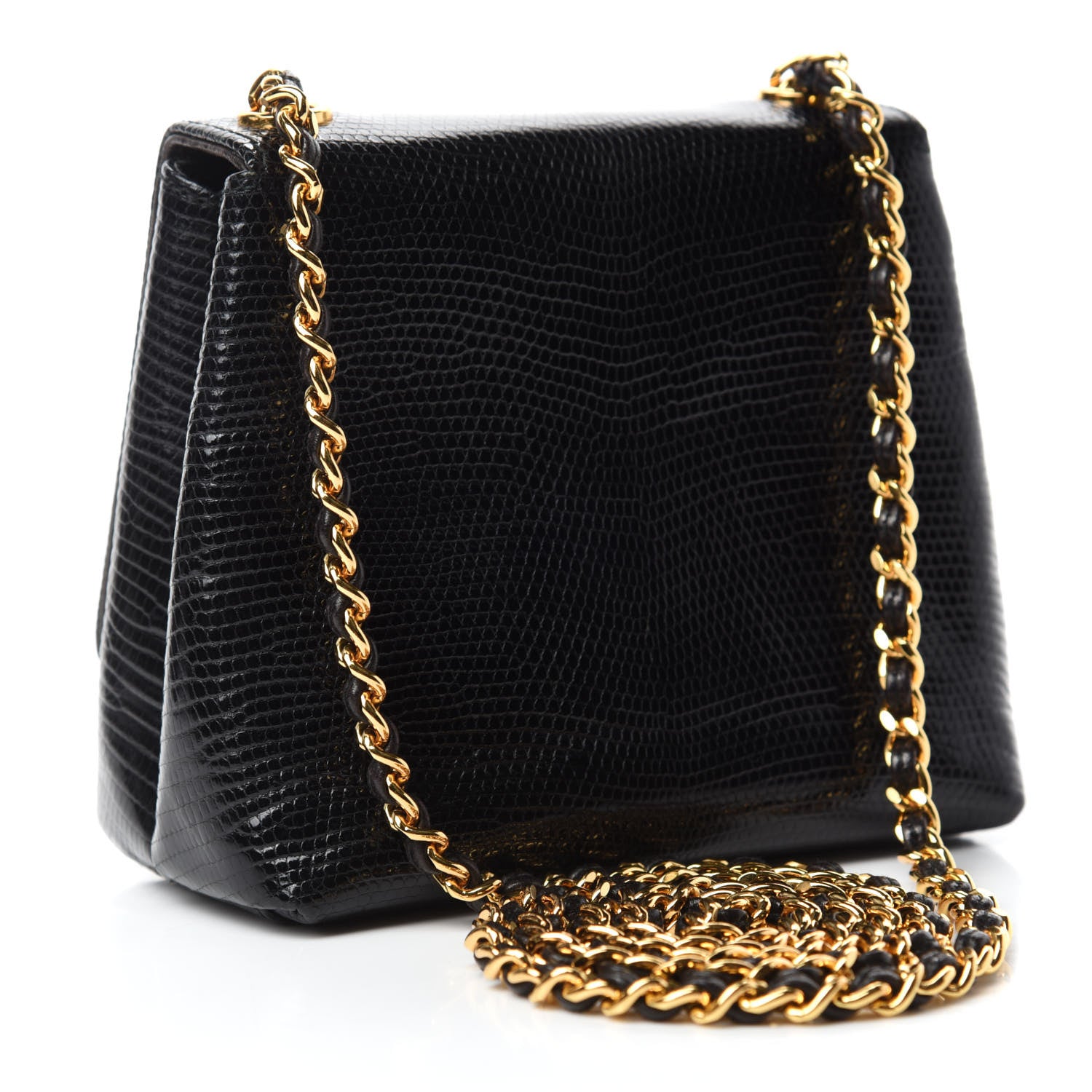 Chanel Lizard Mini Single Flap Black 3 of 14