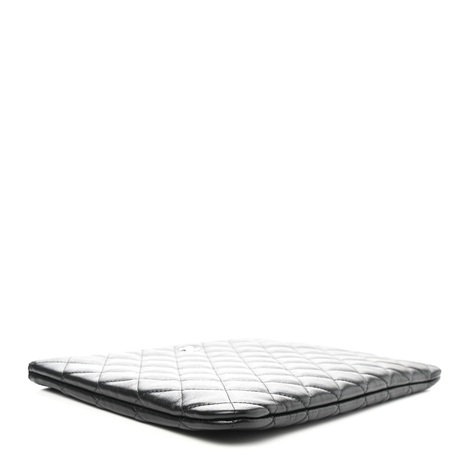 Chanel Lambskin Quilted Medium Cosmetic Case Black 4 of 8
