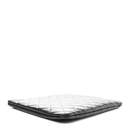 Chanel Lambskin Quilted Medium Cosmetic Case Black 4 of 8
