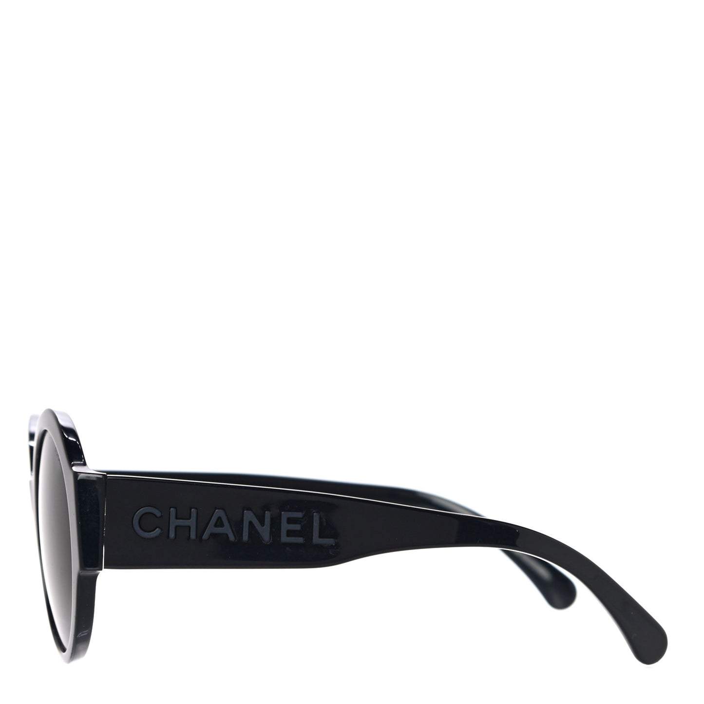 Acetate Polarized Round Sunglasses 5410 Black
