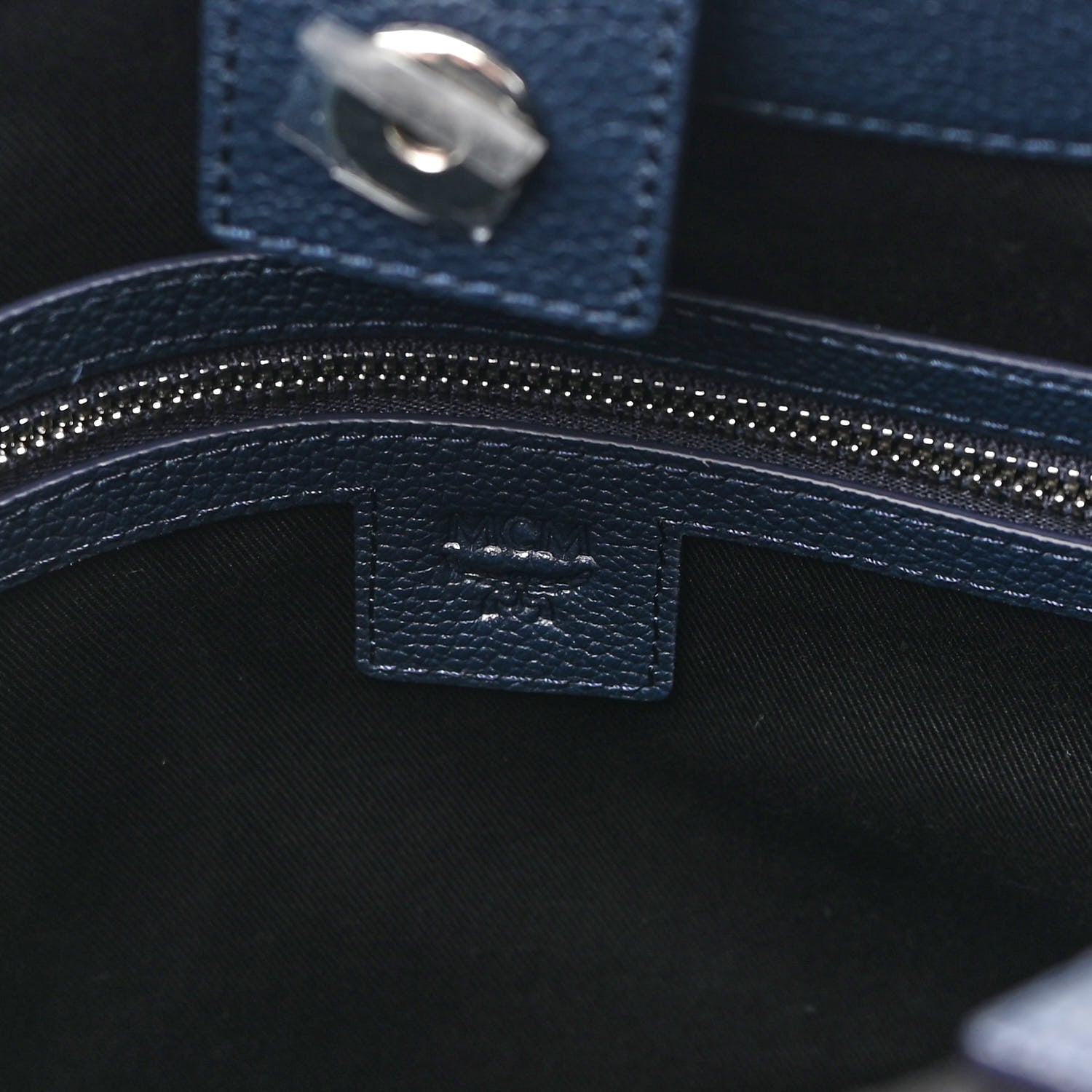 MCM Calfskin Small Portuna Tote Black 5 of 8