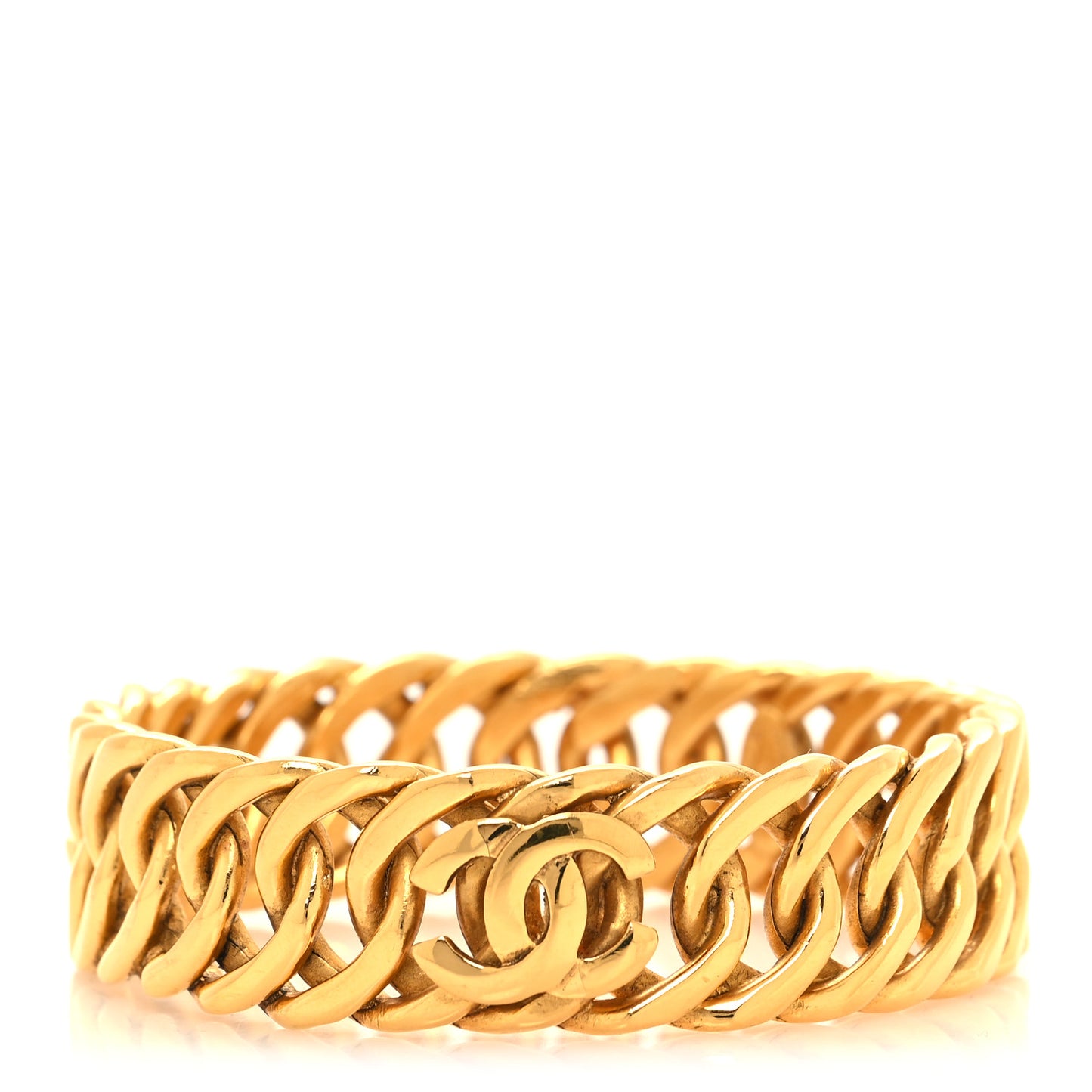 CC Chain Wide Bracelet Gold