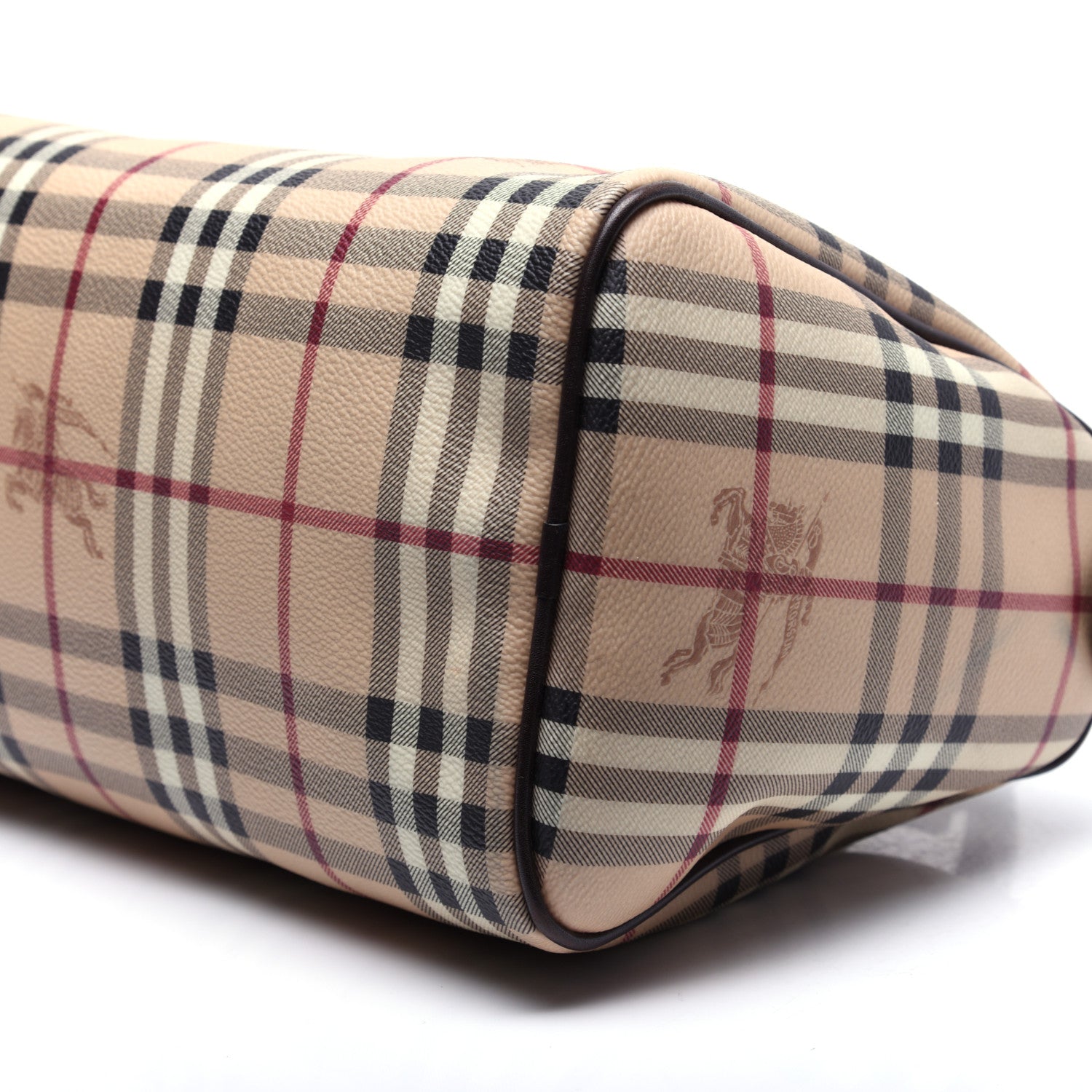 Burberry Haymarket Check Small Chester Bowling Bag Chocolate 6 of 14