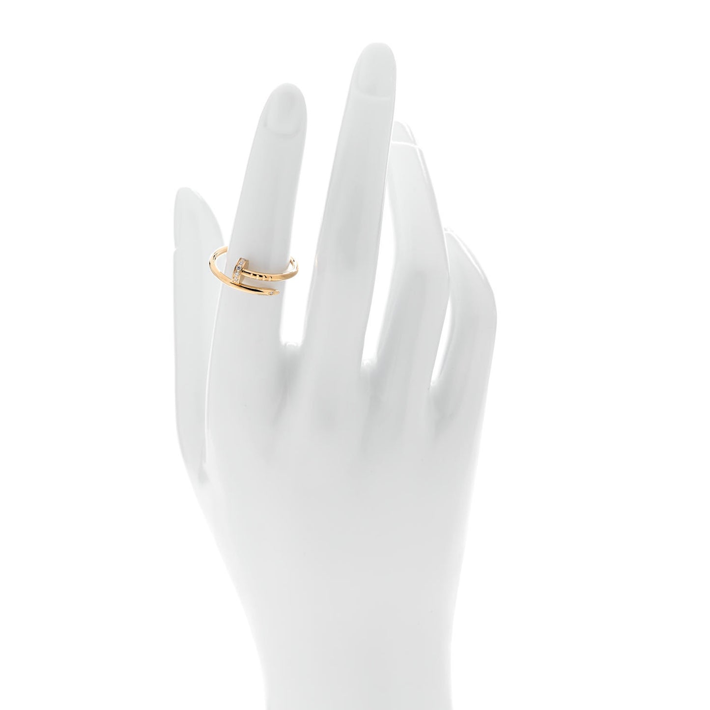 18K Yellow Gold Diamond Small Juste Un Clou Ring 52 6