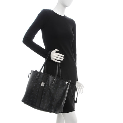 MCM Visetos Medium Liz Reversible Shopper Tote Black 2 of 9