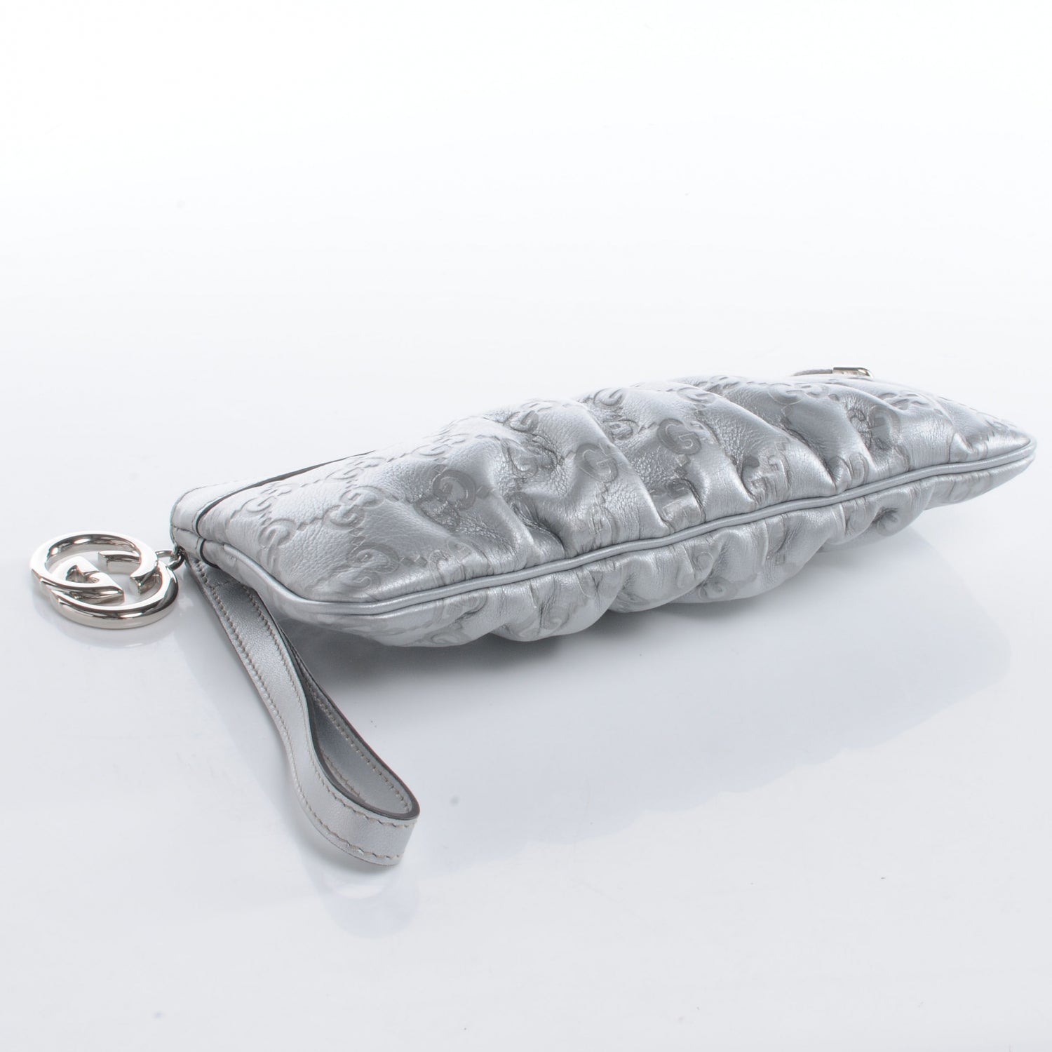 Gucci Guccissima New Britt Wristlet Silver 4 of 8