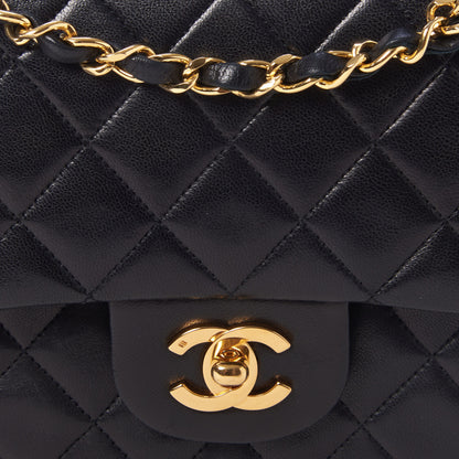 Chanel Lambskin Quilted Medium Double Flap Black 7 of 9