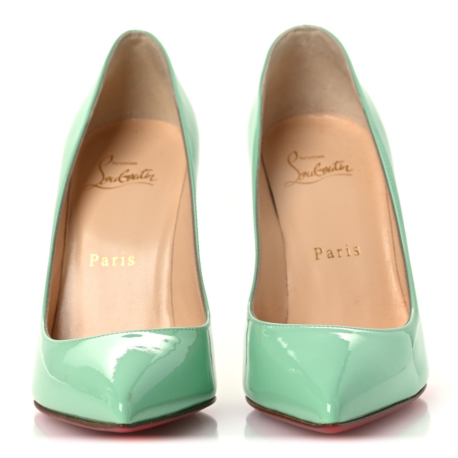 Christian Louboutin Patent Pigalle Follies 100 Pumps 36.5 Opal