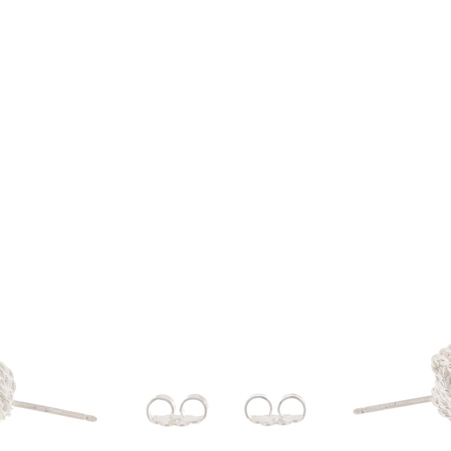 Tiffany Sterling Silver Twist Knot Earrings 3 of 5