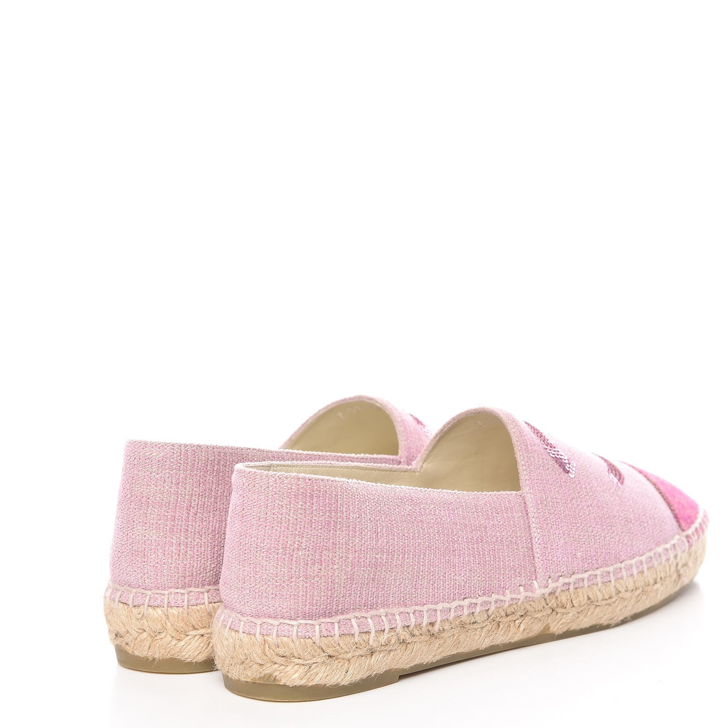 Toile Sequin CC Espadrilles 40 Pink Dark Pink
