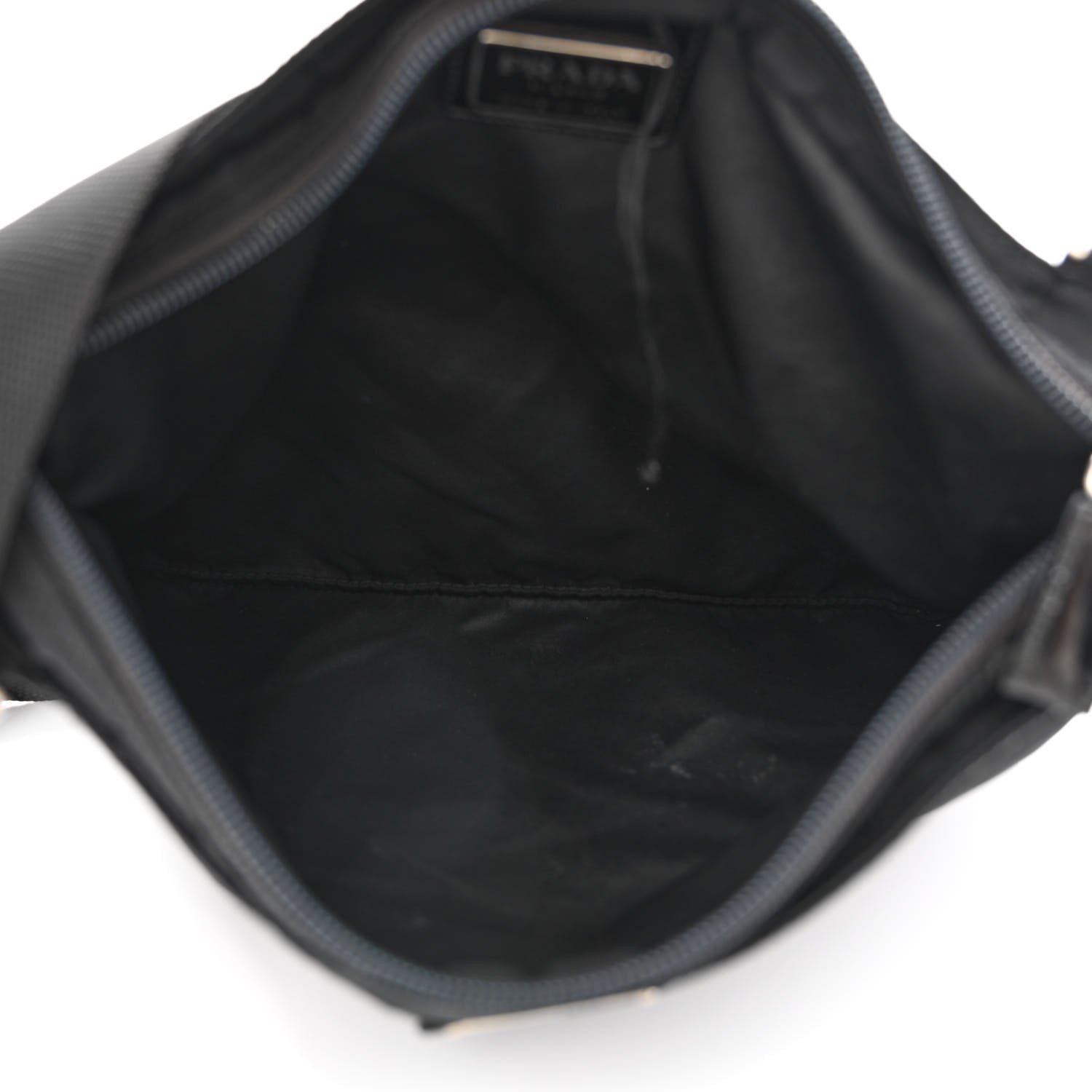 Prada Tessuto Nylon Flat Messenger Bag Black 4 of 12