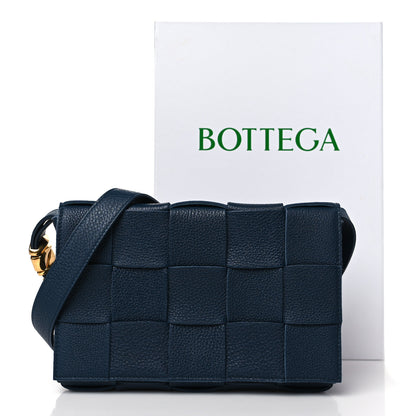 Bottega Veneta Grained Calfskin Maxi Intrecciato Cassette Crossbody Bag Deep Blue 11 of 11