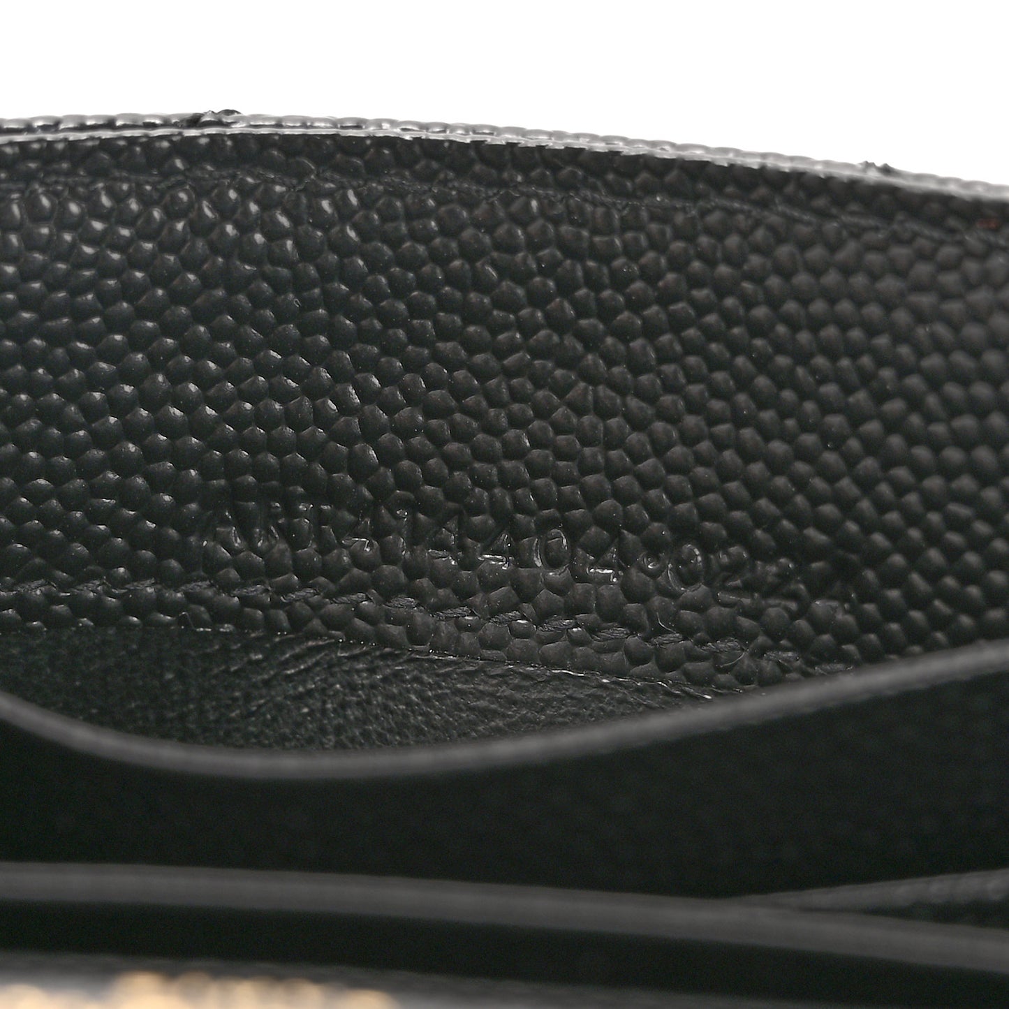 Grain De Poudre Matelasse Chevron Small Monogram Envelope Wallet Black