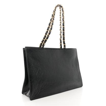 Chanel Shiny Aged Calfskin Shopping Bag Black 3 of 10