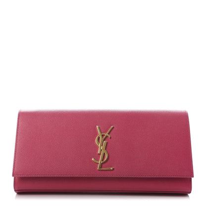 Saint Laurent Grain De Poudre Classic Monogram Cassandre Clutch Lipstick Fuchsia 1 of 9