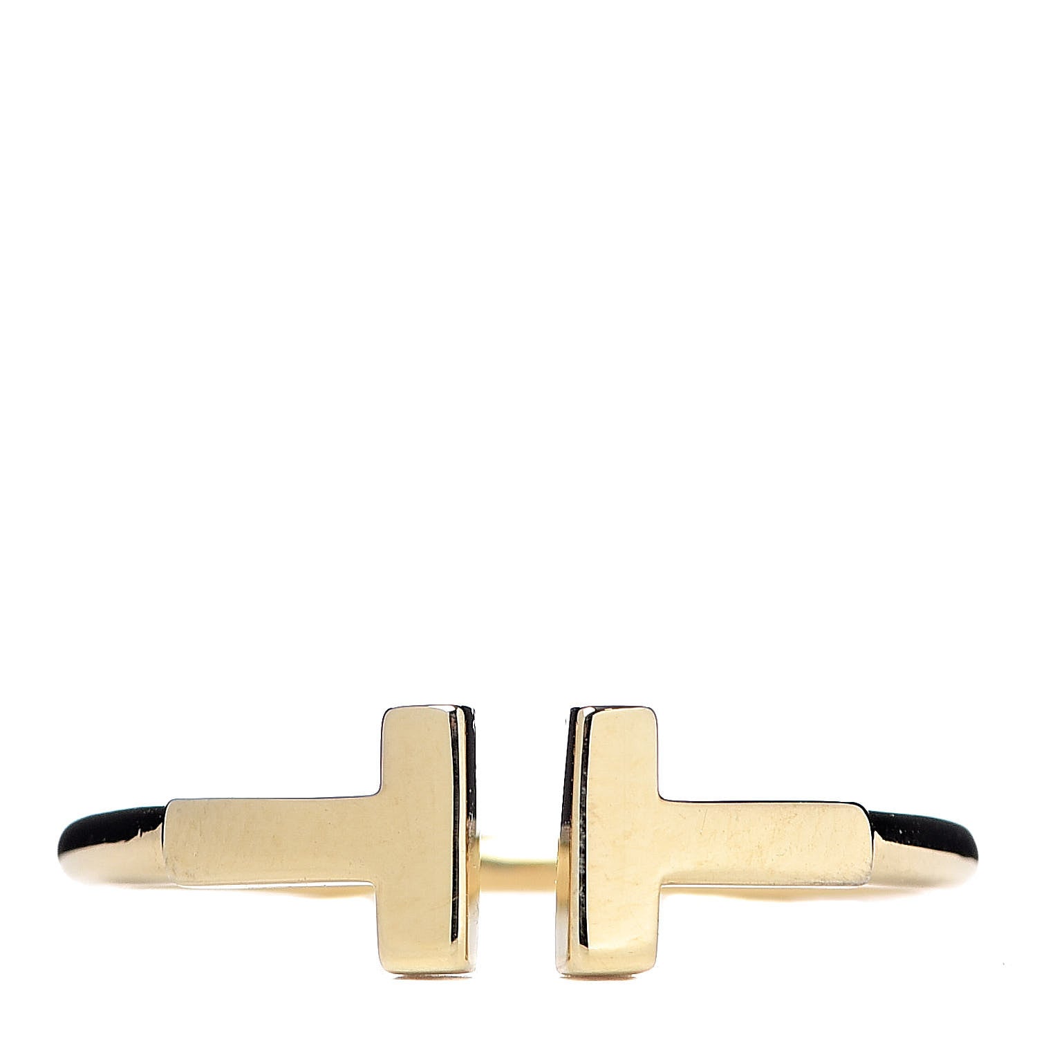 Tiffany 18K Yellow Gold T Wire Ring 53 6.5 1 of 4