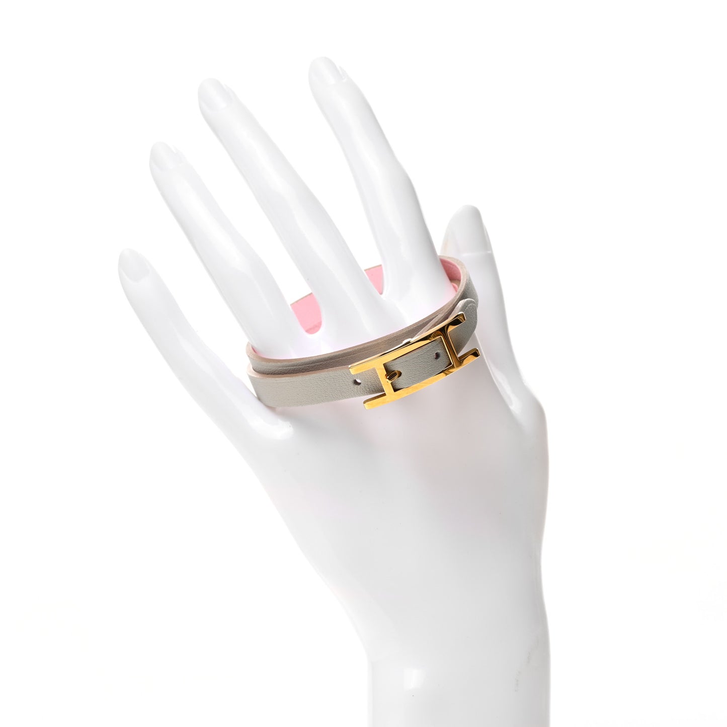 Swift Behapi Double Tour Bracelet T3 Rose Sakura Gris Perle