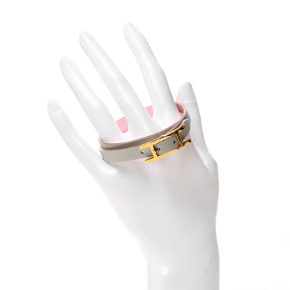 Hermes Swift Behapi Double Tour Bracelet T3 Rose Sakura Gris Perle 2 of 5