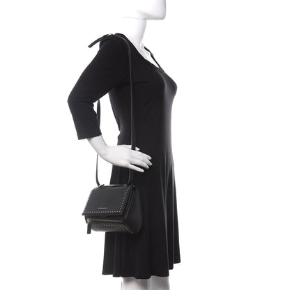 Givenchy Calfskin Studded Mini Pandora Box Crossbody Bag Black 2 of 12