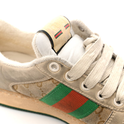 Gucci GG Monogram Nubuck Web Womens Screener Sneakers 39 New Sand Dusty Milk Vintage Green 38 New Sand Dusty Milk Vintage Green 34 of 39