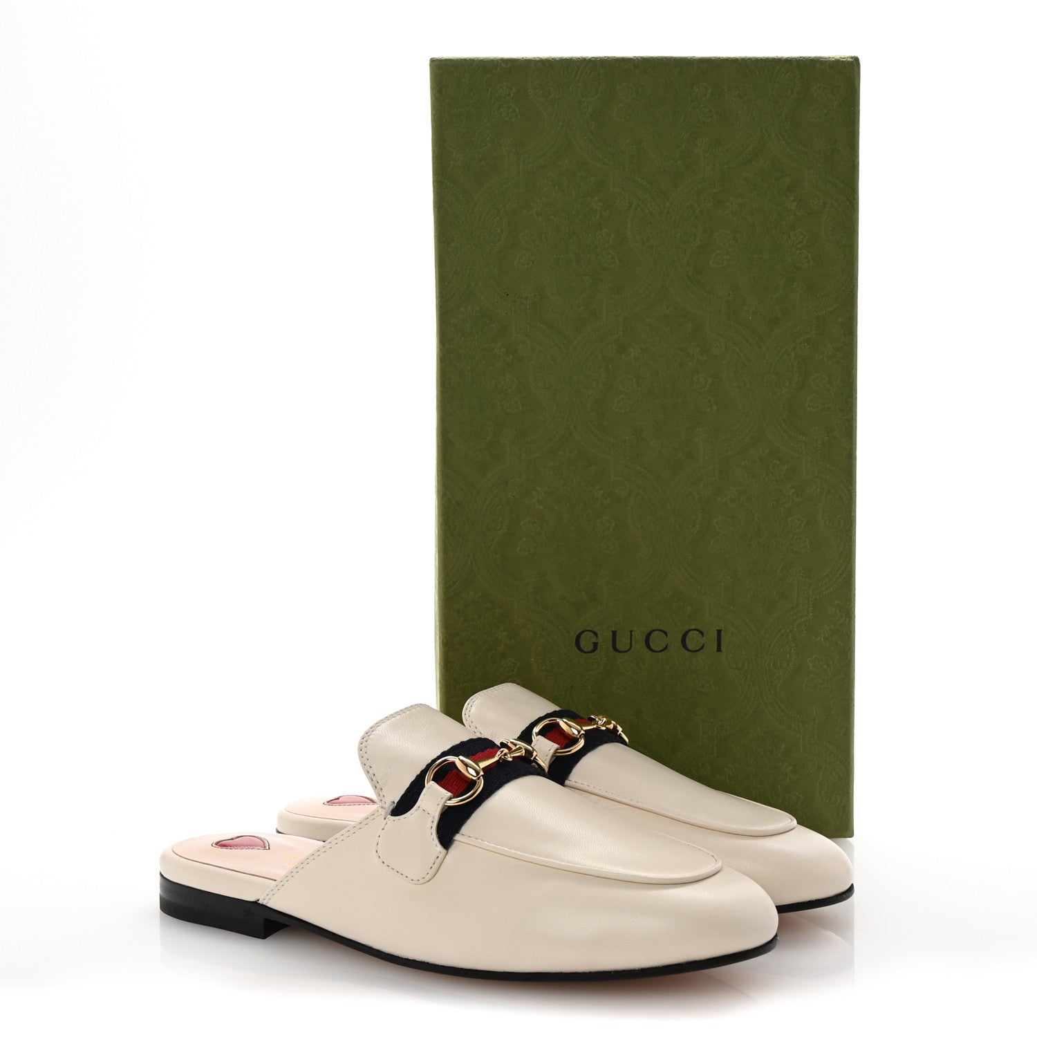 Gucci Malaga Kid Web Womens Princetown Slippers 35.5 Mystic White 10 of 10