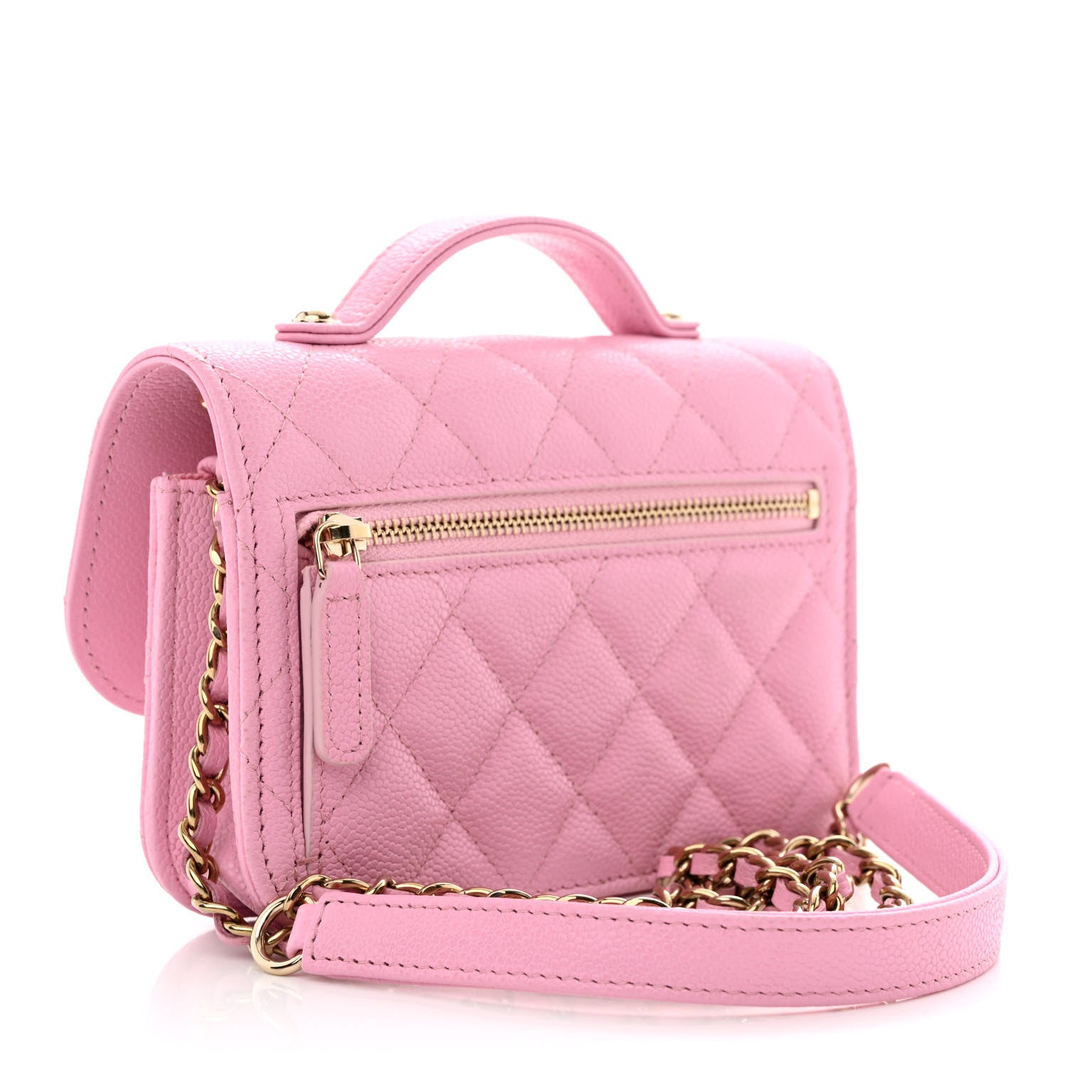 Chanel Caviar Quilted Business Affinity Clutch With Chain Flap Lilac 3 of 12