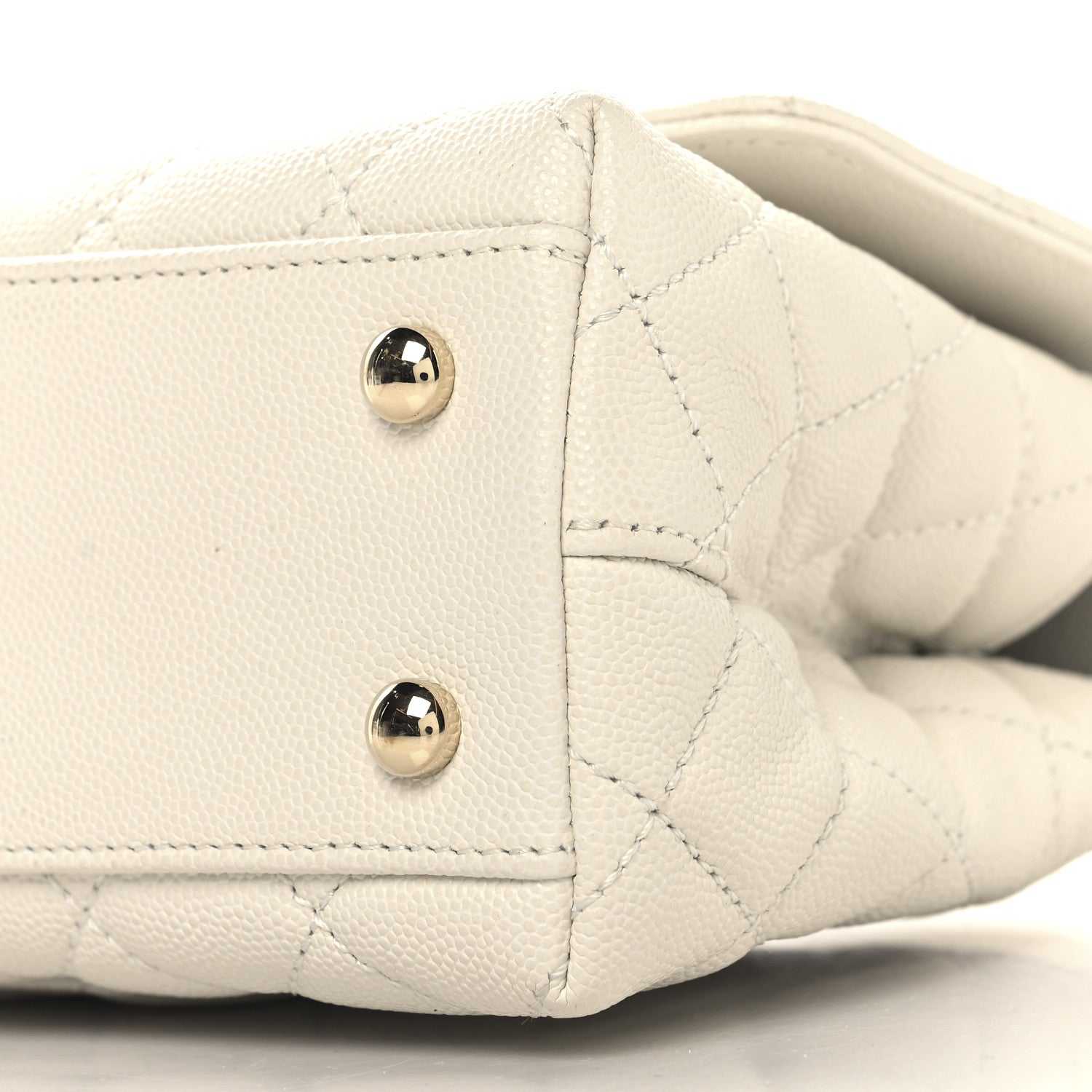 Chanel Caviar Quilted Mini Coco Handle Flap White 10 of 10