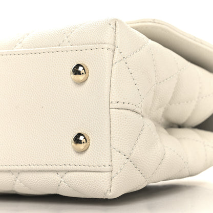 Chanel Caviar Quilted Mini Coco Handle Flap White 10 of 10