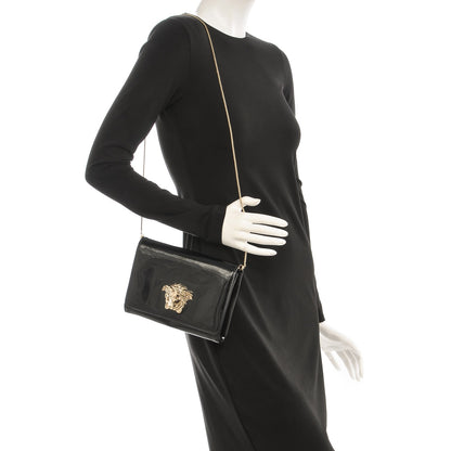 Versace Patent Palazzo Medusa Chain Evening Bag Black 2 of 6