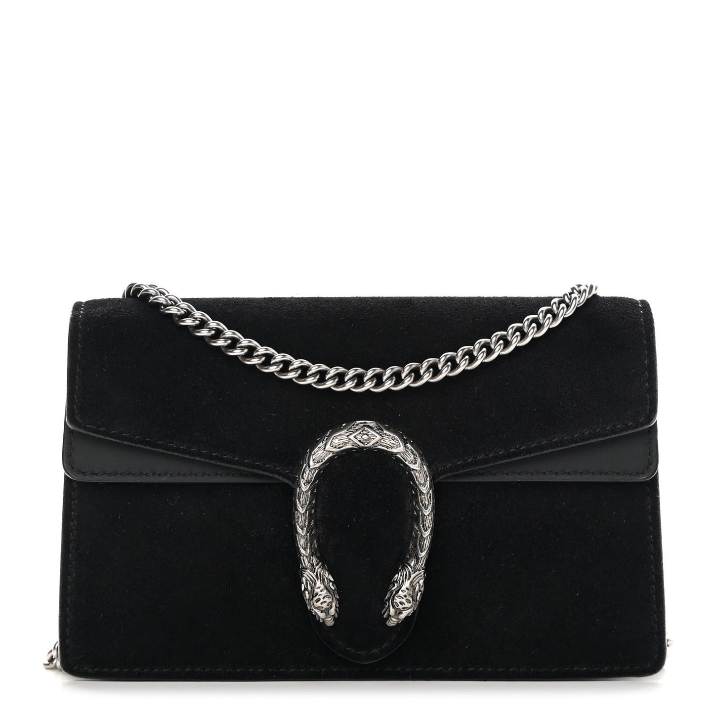 Suede Super Mini Dionysus Shoulder Bag Black