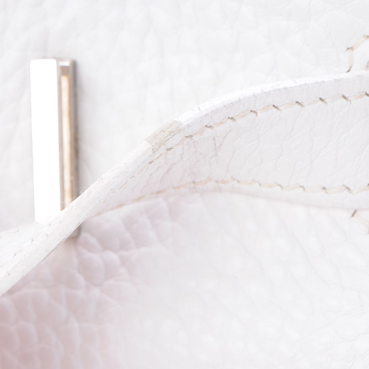 Toile Taurillon Clemence Birkin 35 White
