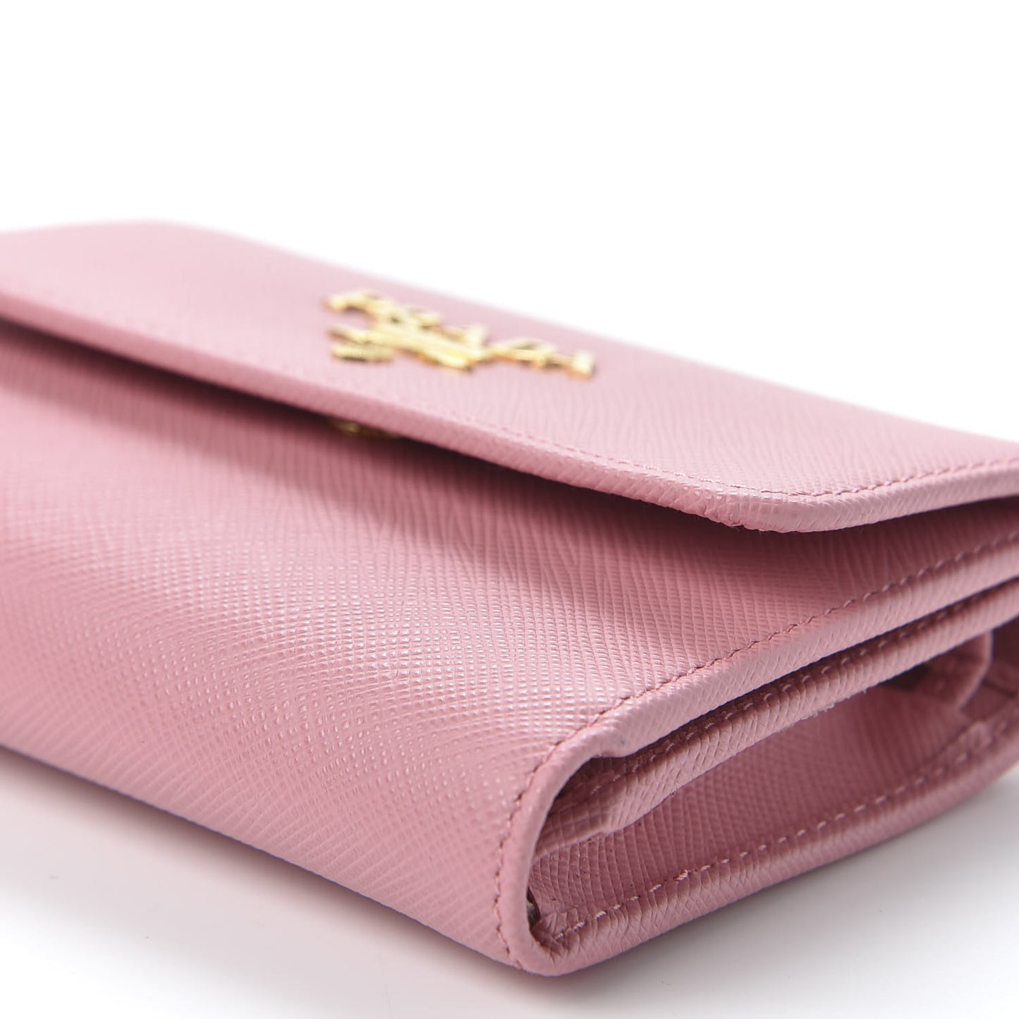 Saffiano Metal Tri-Fold Wallet Petalo