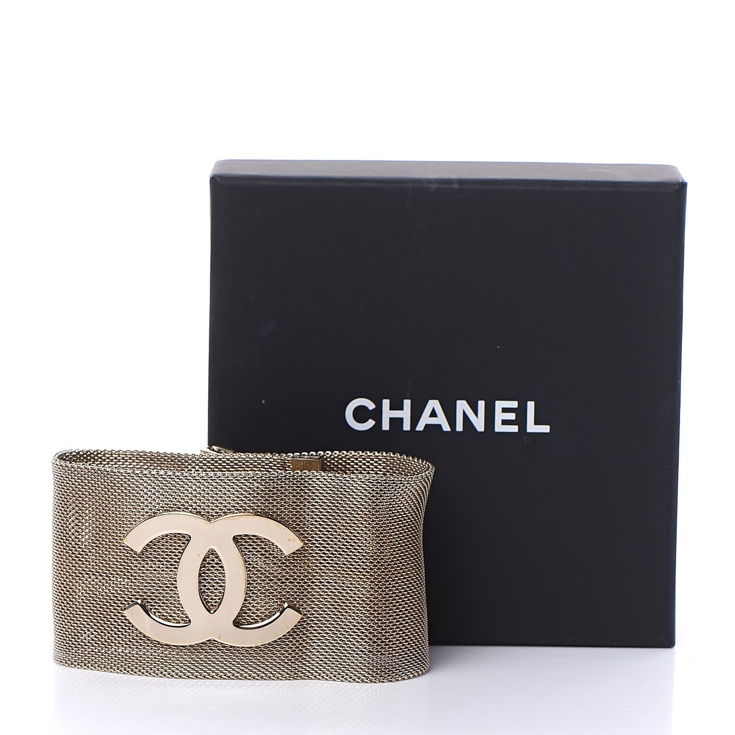 Chanel Metal Mesh CC Bracelet Gold 6 of 6