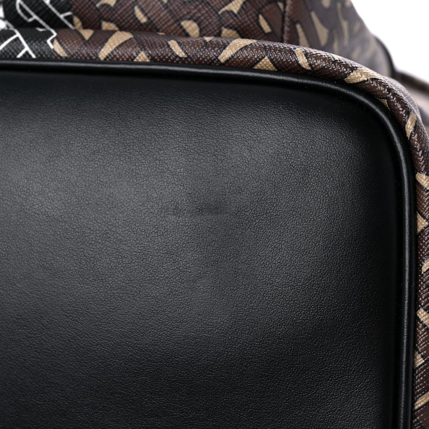 E-Canvas Monogram Stripe Backpack Bridle Brown