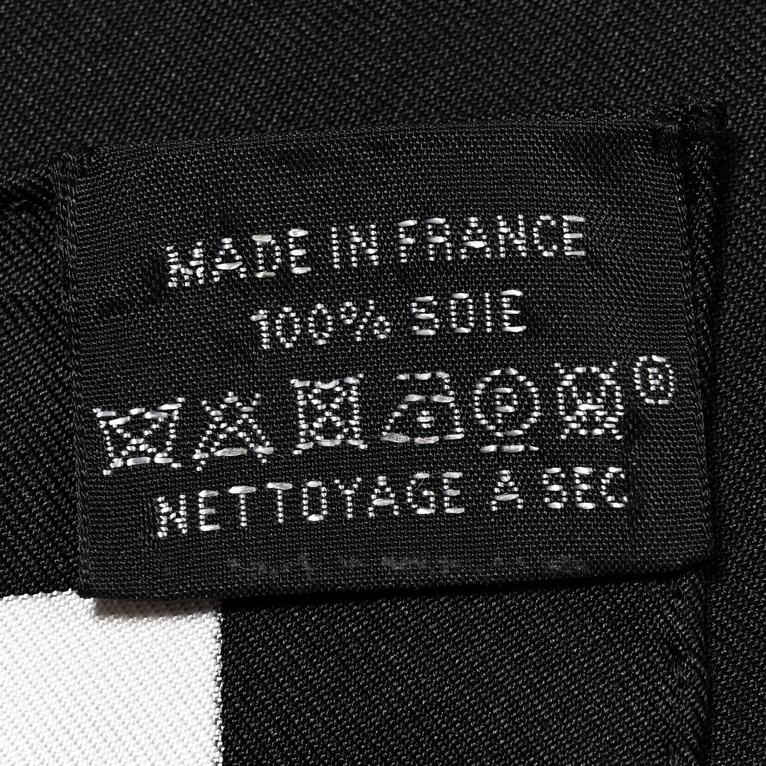 Hermes Silk Brides de Gala Nano Scarf 20 Black White Or 3 of 4