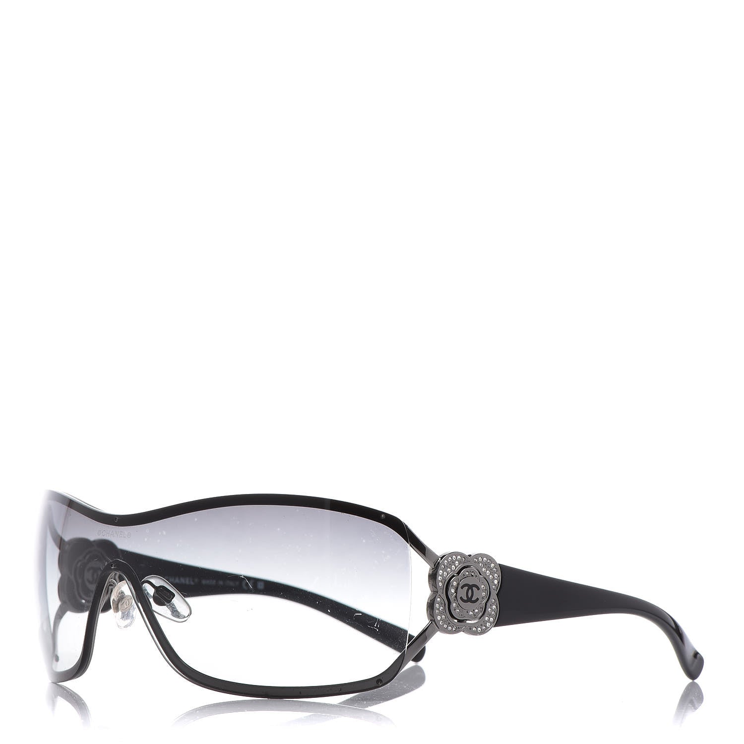 Chanel Frameless Crystal CC Logo Sunglasses 4164 Black 1 of 7
