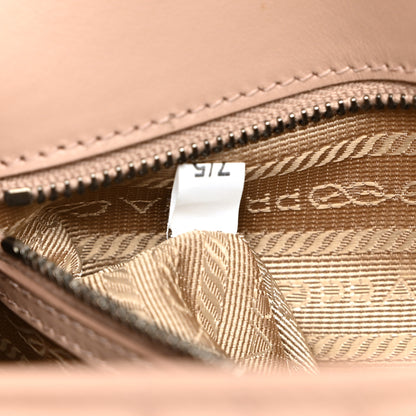 Prada Soft Calfskin Impunture Diagramme Medium Chain Flap Shoulder Bag Cipria 7 of 11