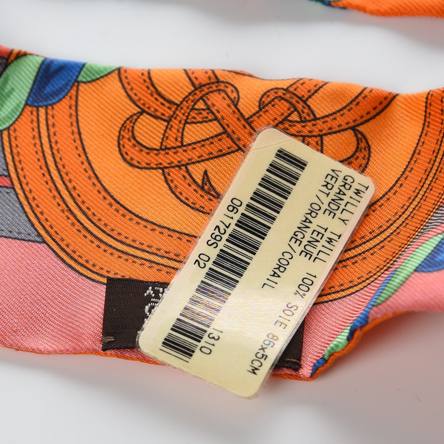 Silk Grande Tenue Twilly Vert Orange Corail