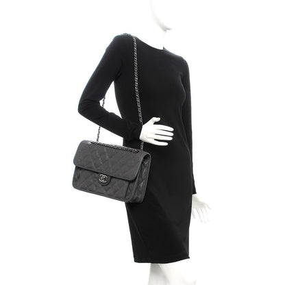 Chanel Caviar Quilted Large French Riviera Flap Dark Grey 3 of 9