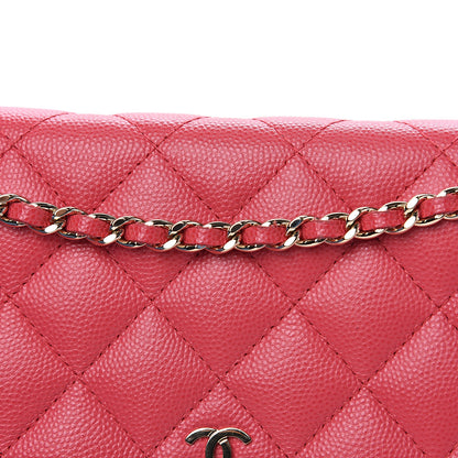 Chanel Caviar Quilted Wallet on Chain WOC Pink 8 of 11
