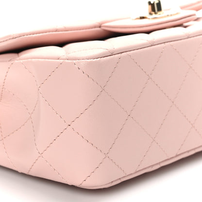 Chanel Lambskin Quilted Mini Rectangular Flap Light Pink 7 of 9