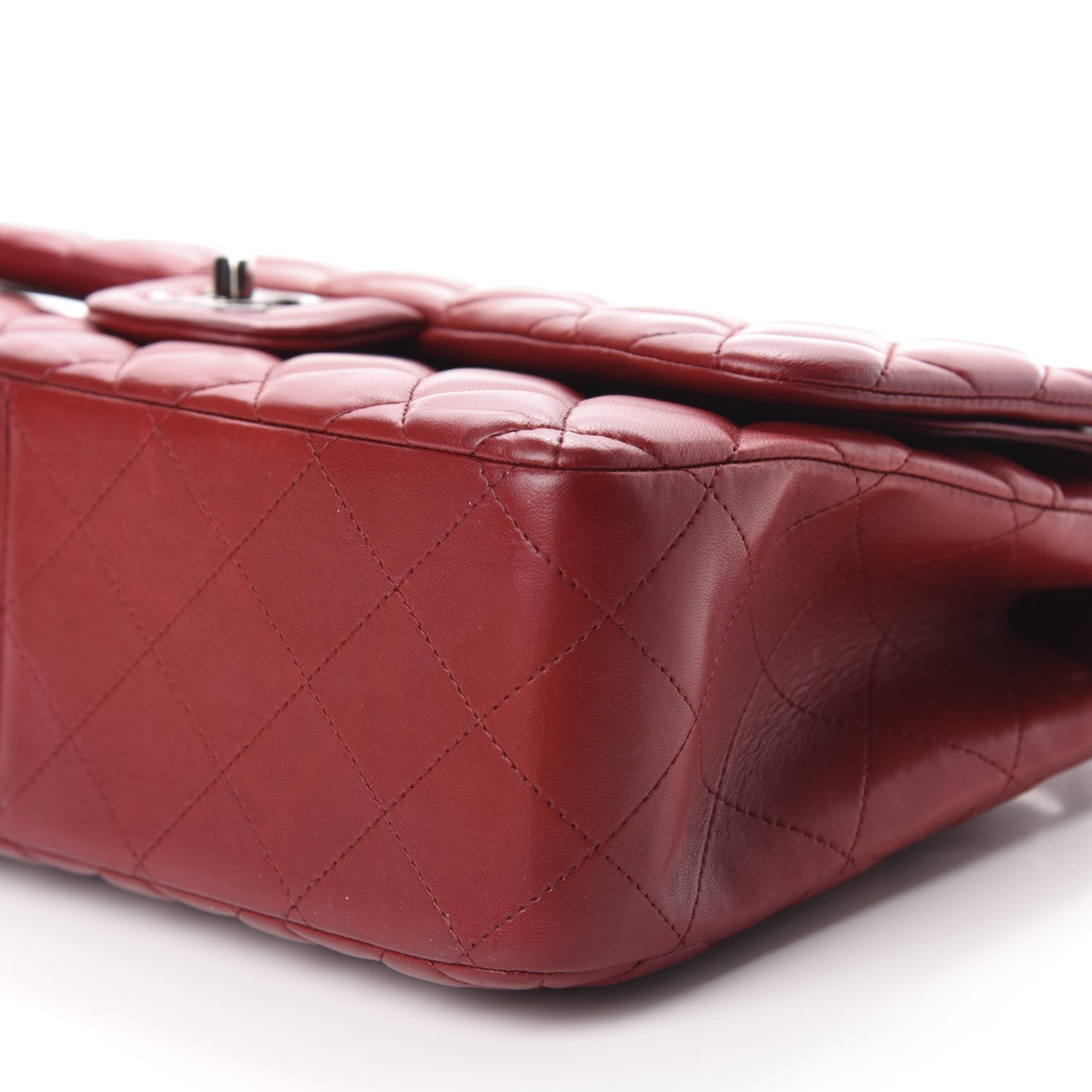 Chanel Lambskin Quilted Jumbo Double Flap Red 7 of 13