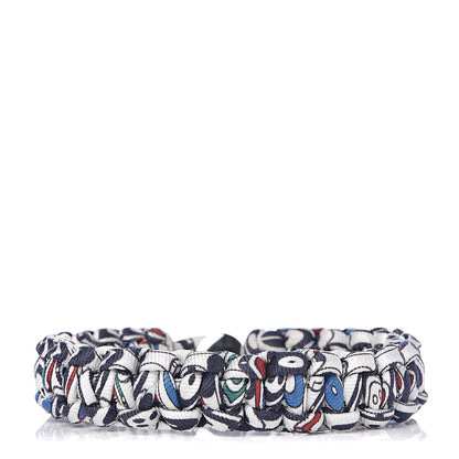 Hermes Silk Twill Kid Bracelet White Multicolor 3 of 4
