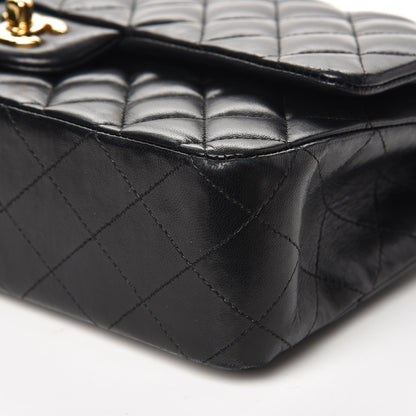 Chanel Lambskin Quilted Medium Double Flap Black 13 of 15